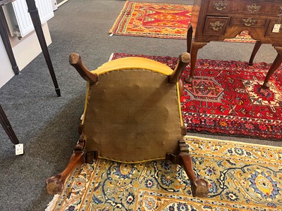 Lot 59 - A George II-style walnut elbow chair