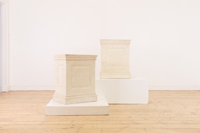 Lot 437 - A pair of fibreglass plinths