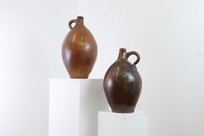 Lot 170A - Two salt-glazed stoneware bellarmine jugs