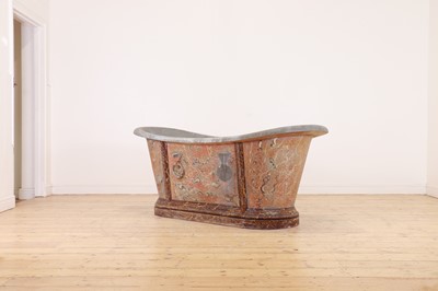 Lot 423 - A painted zinc bath