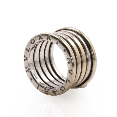 Lot 216 - An 18ct white gold 'B.Zero 1' ring, by Bulgari