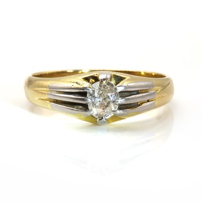 Lot 127 - A gentlemen's single stone diamond ring