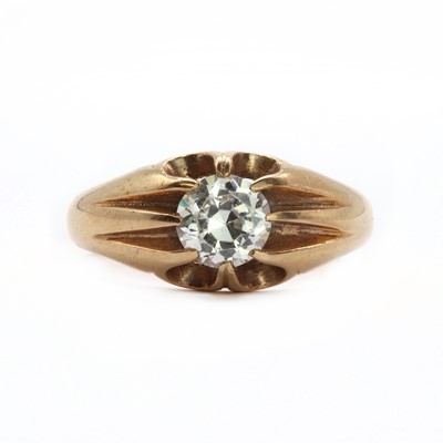 Lot 272 - A gentlemen's single stone cubic zirconia ring