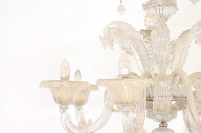 Lot 293 - A pair of Murano glass chandeliers