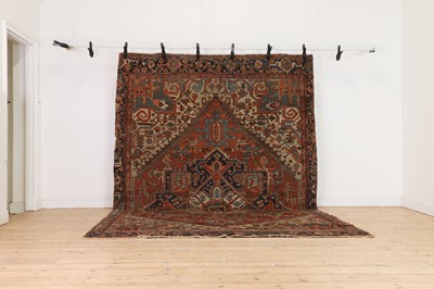 Lot 595 - A Persian Heriz wool rug