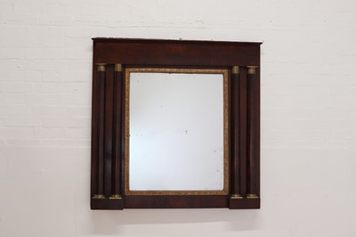 Lot 546 - A French Empire mahogany overmantel mirror