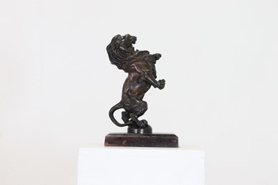 Lot 341 - A bronze figure of a rampant lion