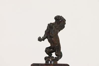 Lot 341 - A bronze figure of a rampant lion