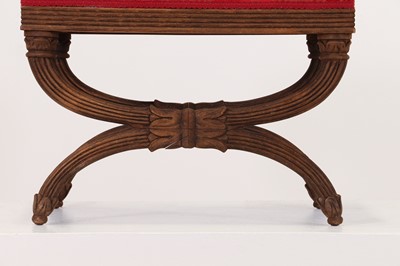 Lot 539 - An Empire-style stained beech stool