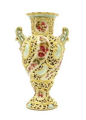 Lot 125 - A Hungarian Zsolnay Pecs stoneware vase