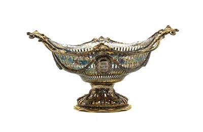 Lot 42 - A Victorian silver gilt pedestal bowl
