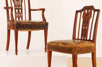 Lot 489 - A set of eight George III dining chairs