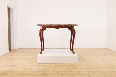 Lot 573 - A walnut console table