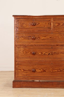 Lot 331 - A Victorian pitch pine chest of drawers