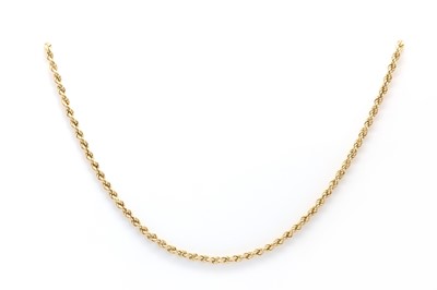 Lot 358 - A 9ct gold rope link chain