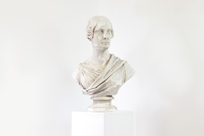 Lot 66 - A plaster bust of Mrs Alfred Shaw