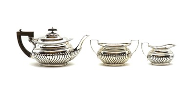 Lot 48 - A silver three piece tea service