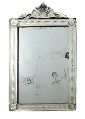 Lot 295 - A Venetian pier glass mirror
