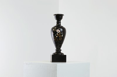 Lot 247 - An Ashford black marble pedestal vase