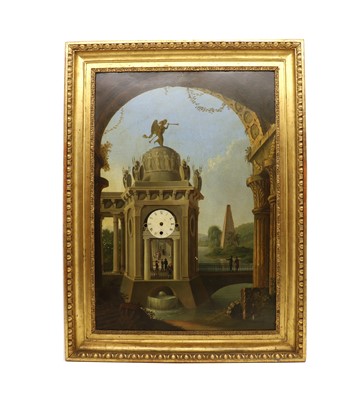 Lot 160 - A 19th century musical picture clock