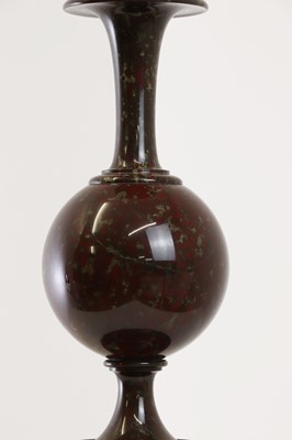 Lot 261 - A Cornish serpentine bottle vase