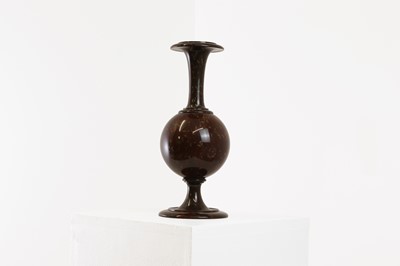 Lot 261 - A Cornish serpentine bottle vase