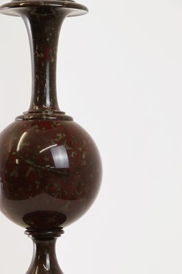 Lot 261 - A Cornish serpentine bottle vase