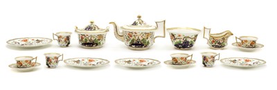 Lot 120 - An Imari pattern Staffordshire porcelain tea service