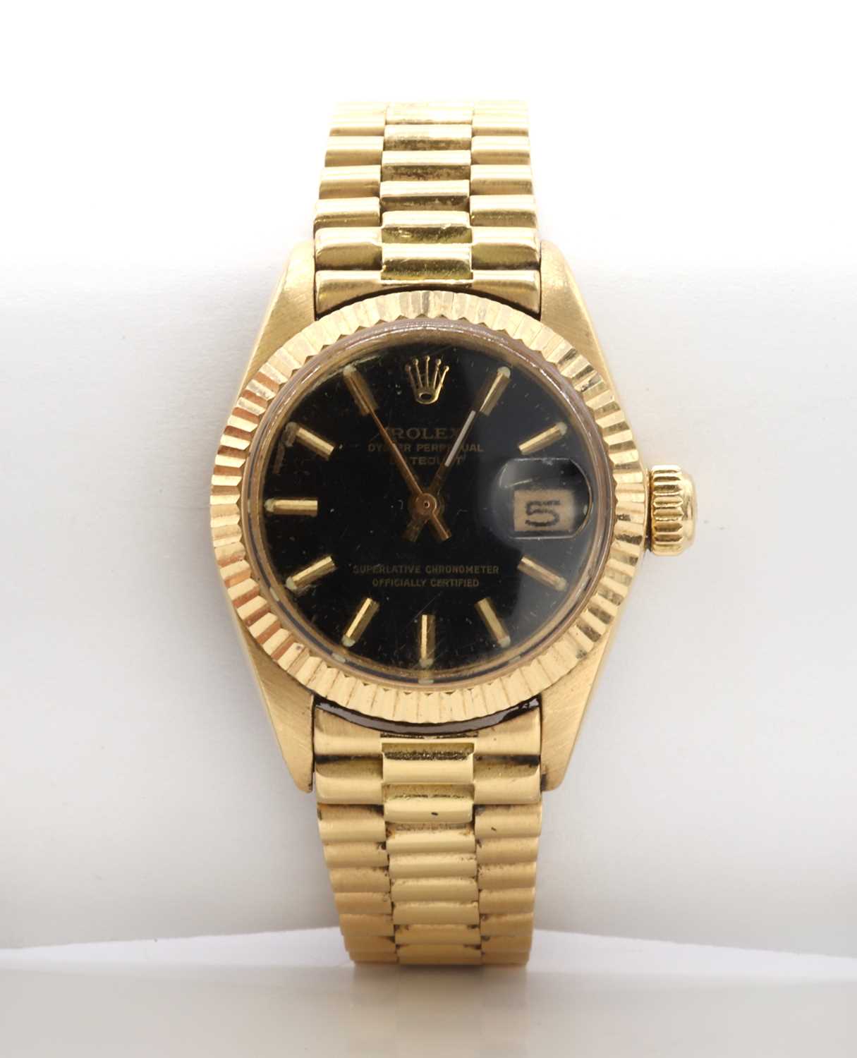 ladies 18ct gold rolex yachtmaster