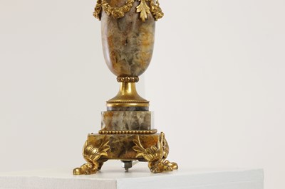 Lot 232 - A Napoleon III Derbyshire fluorite and gilt-bronze table lamp