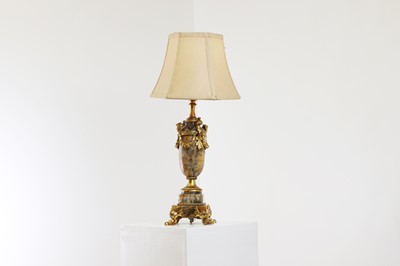 Lot 232 - A Napoleon III Derbyshire fluorite and gilt-bronze table lamp