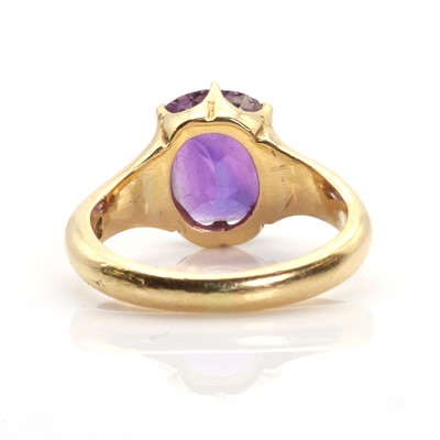 Lot 36 - A single stone amethyst ring, by Mrs Newman