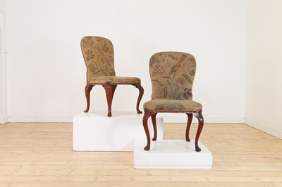 Lot 264 - A pair of George I walnut side chairs
