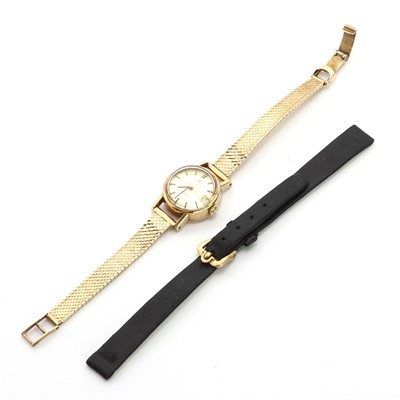 Lot 296 - A ladies' gold Omega 'Ladymatic' automatic bracelet watch