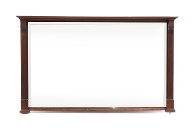 Lot 330 - An Edwardian mahogany overmantle mirror