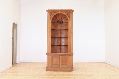 Lot 161 - A George II-style pine standing corner cupboard