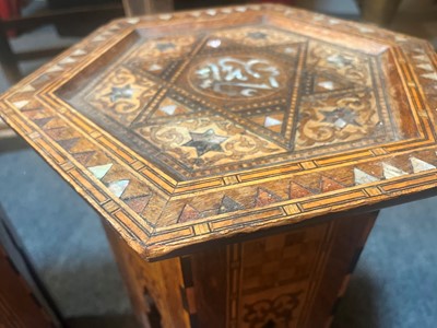 Lot 153 - A near pair of inlaid walnut and fruitwood wine tables