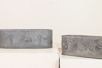 Lot 679 - A pair of lead planters