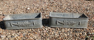 Lot 420 - A pair of lead planters