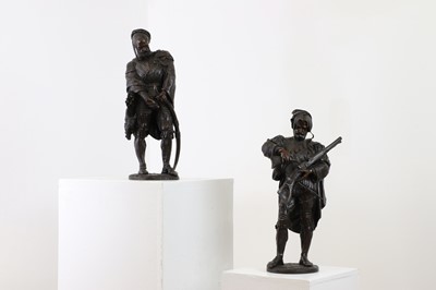 Lot 654 - Two bronze figures after Guillaume Denière