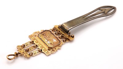 Lot 19 - A French four colour gold Chatelaine, c.1780