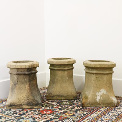 Lot 6 - A group of three earthenware chimneys