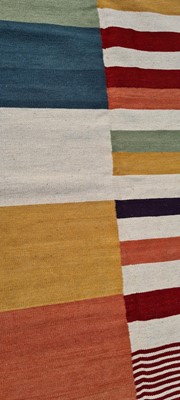 Lot 442 - A contemporary Modernist kilim carpet
