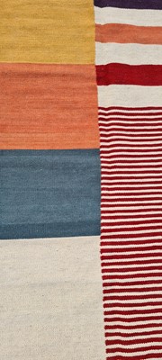 Lot 442 - A contemporary Modernist kilim carpet