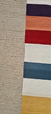 Lot 442 - A contemporary Modernist kilim carpet