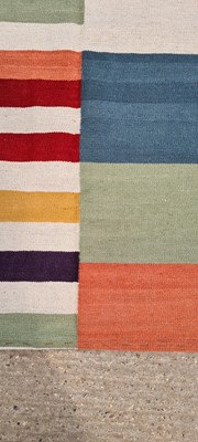 Lot 442 - A contemporary Modernist kilim carpet
