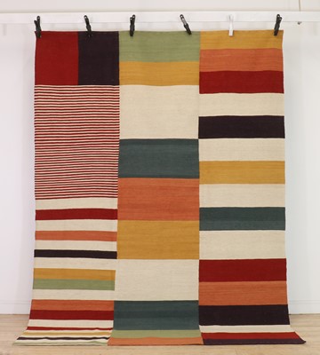 Lot 442 - A contemporary Modernist kilim carpet