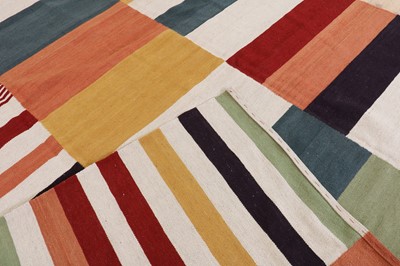 Lot 442 - A contemporary Modernist kilim carpet