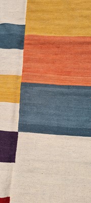 Lot 442 - A contemporary Modernist kilim carpet