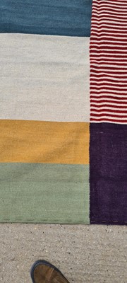 Lot 442 - A contemporary Modernist kilim carpet